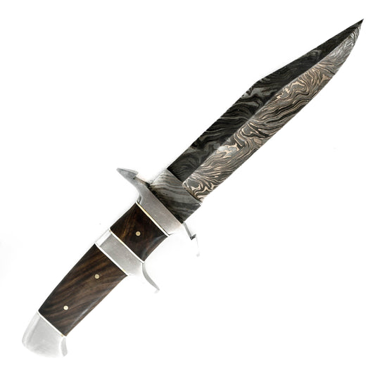 Ginza Steel - Hatif Damascus Steel Bowie Knife 8.5 inch blade