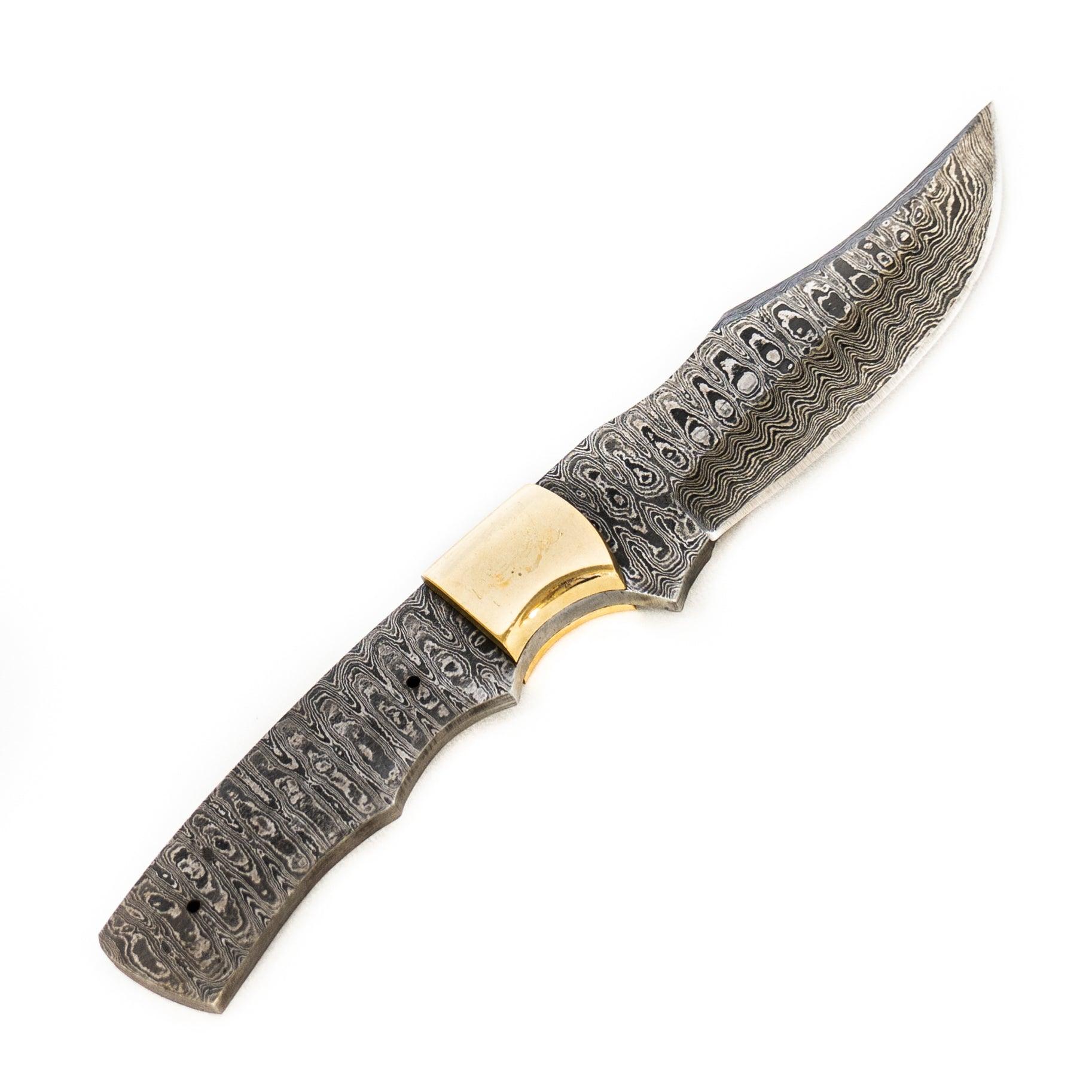 Skinning Knife Blank Skinner Hunting Knife High Carbon Damascus Steel Blade 9 Battling Blades