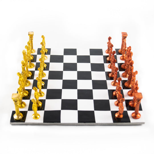 Cyan Checkmate Chess Board - Horn