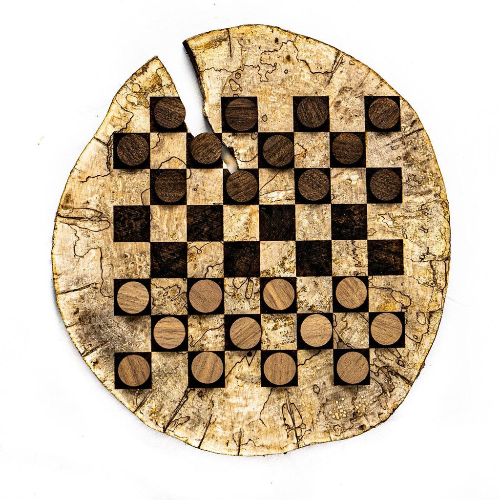 wood-checkers-set-draught-set-spalted-maple-wood-slice