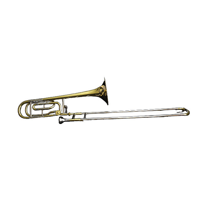 Trombone- Professional Instrument- Bb/ F Tenor- Gold Lacquered Brass