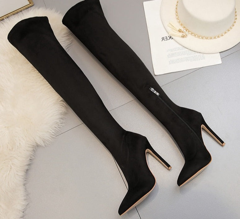 stretch-over-pointed-toe-faux-boots-long-boots