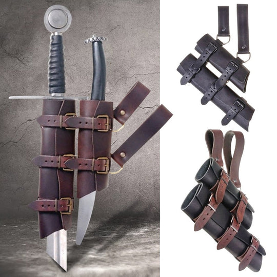 PEKMAR Medieval Viking Knight Sword Belt Waist Sheath Holder, Men