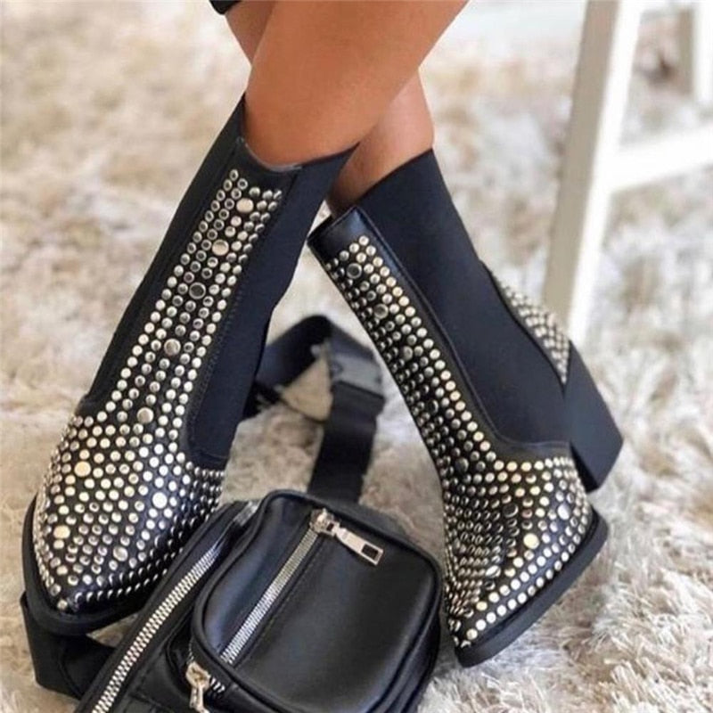 rivets-elastic-chelsea-boots-ankle-boots