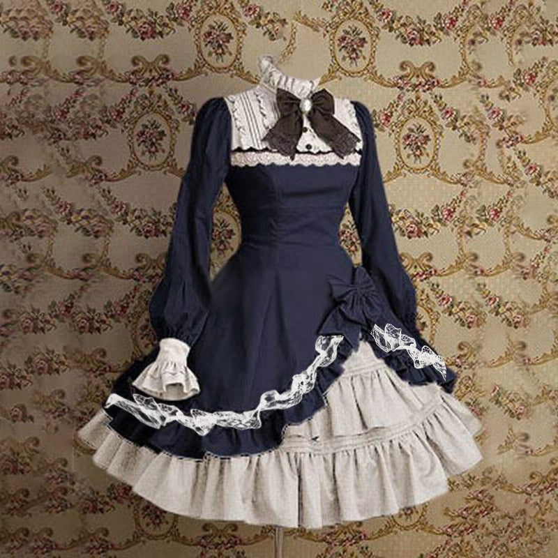 gothic-court-patchwork-bow-dress