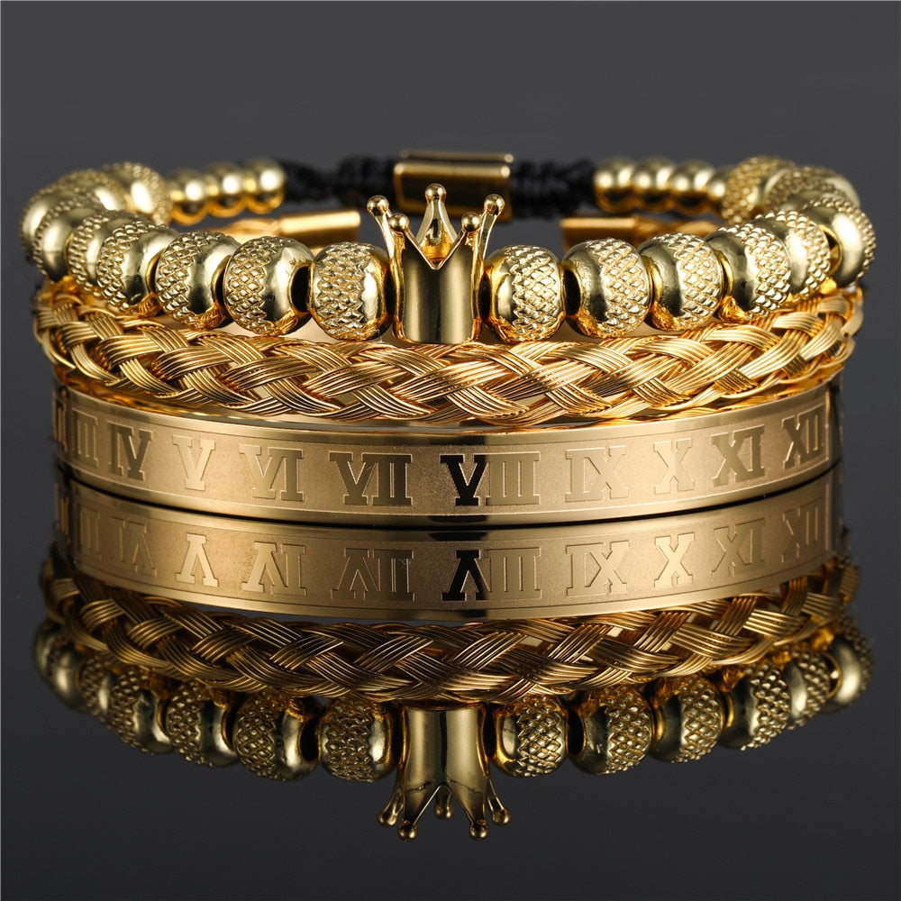 crown-bracelet-set-macrame-bracelets