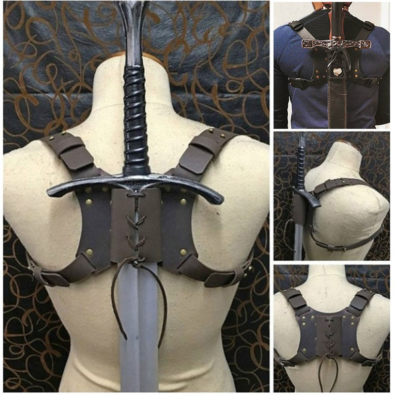 men-medieval-sword-katana-leather-back-scabbard-viking-sheath-gothic-steampunk-warrior-knight-rapier-holder-hanger-larp-harness