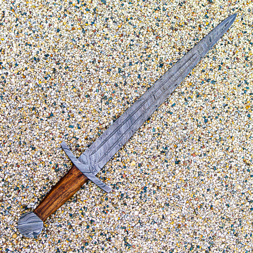 Bastard Sword Longsword High Carbon Damascus Steel Sword 27   IMG0050 1024x1024 