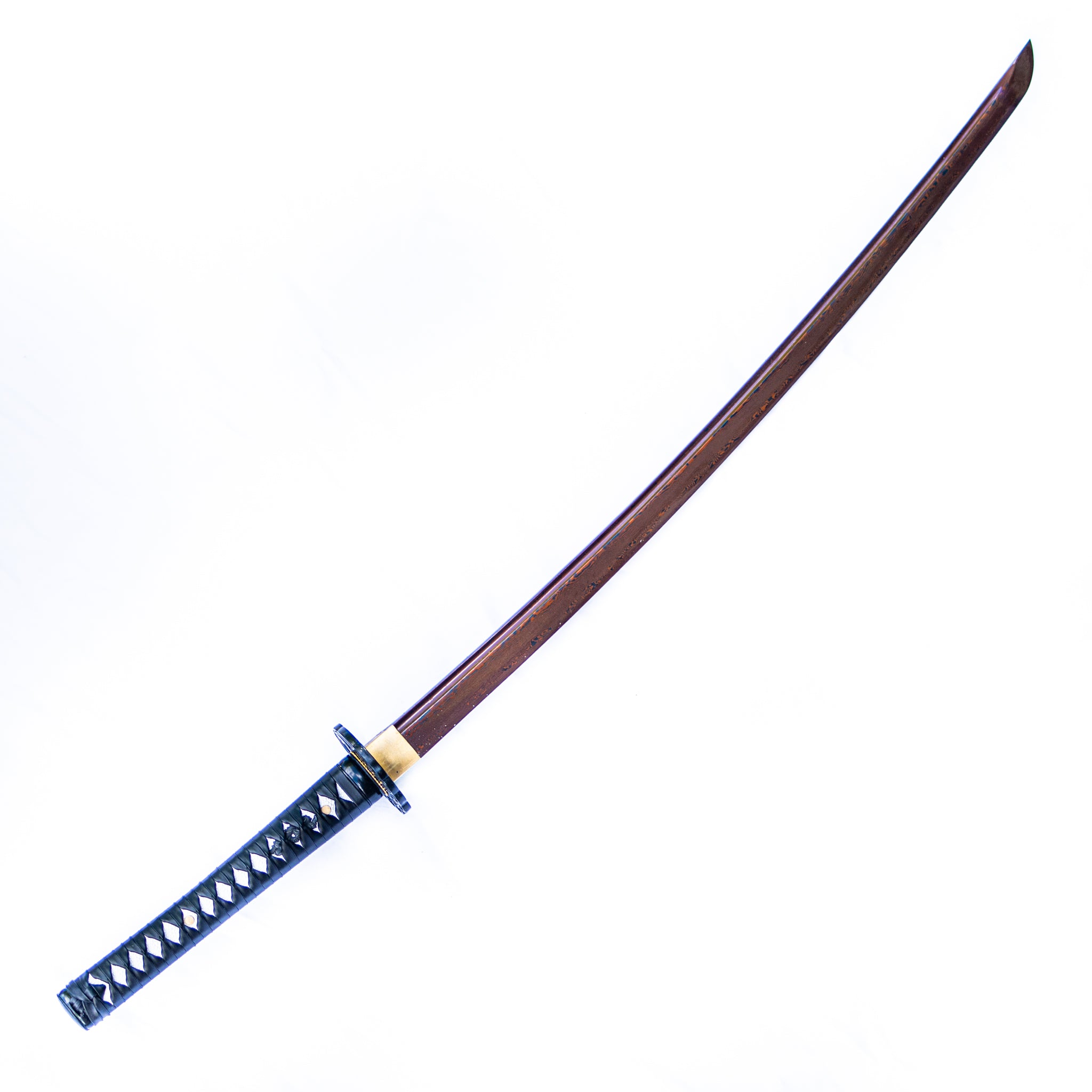 Red Katana Sword High Carbon Damascus Steel Sword 40 5 Samurai Sword Battling Blades