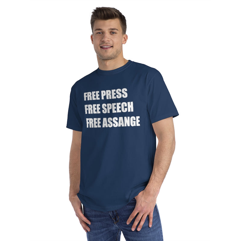 Free Press, Speech, Assange - Eco Organic Tee