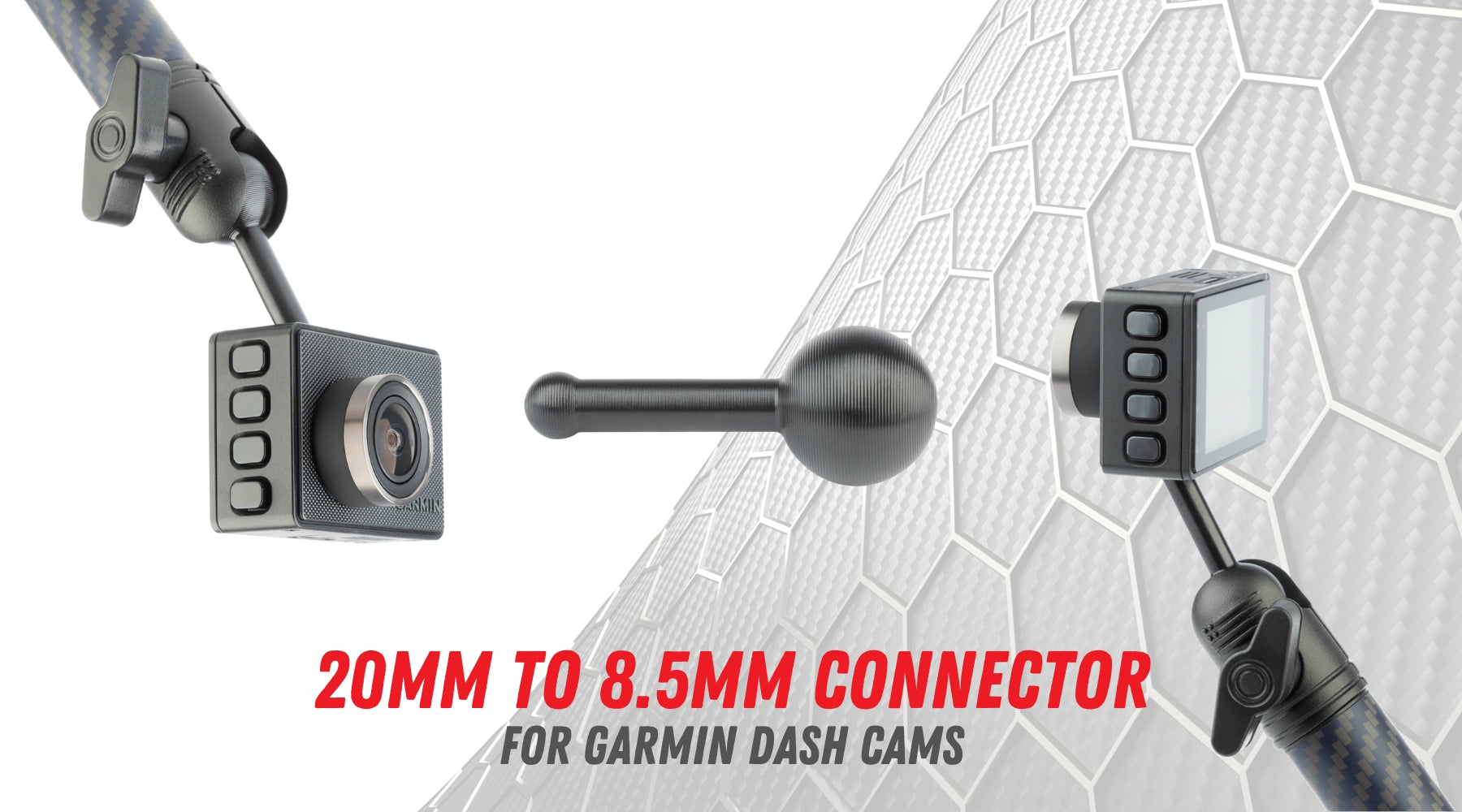 20mm to 8.5mm Connector for Garmin Dash Cams