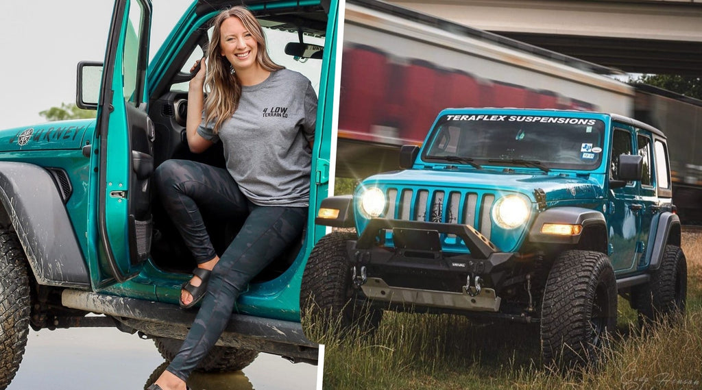 Keri Chiles Bulletpoint Mounting Solutions Customer Spotlight Bikini Jeep Wrangler JLU