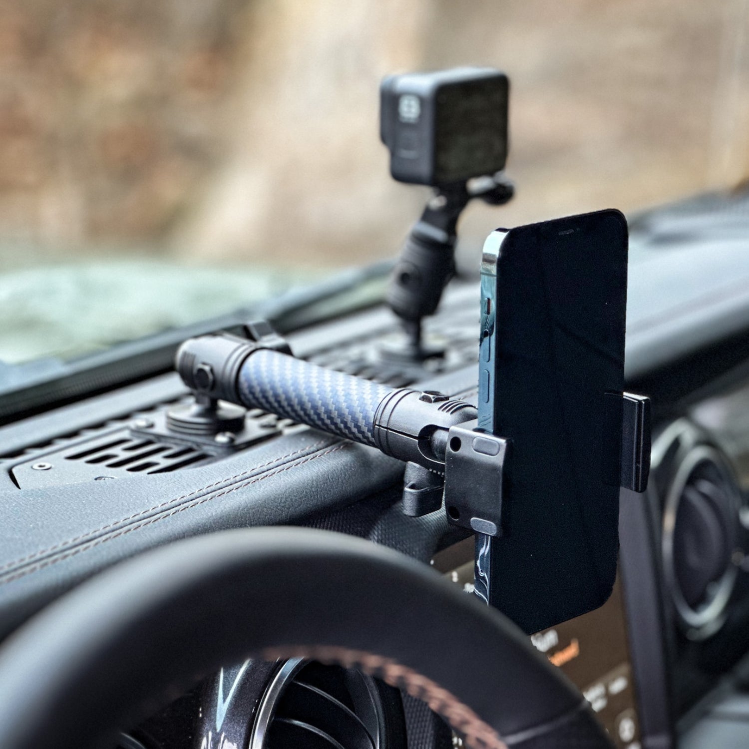 Jeep Wrangler Phone Mount - Bulletpoint Mounting Solutions