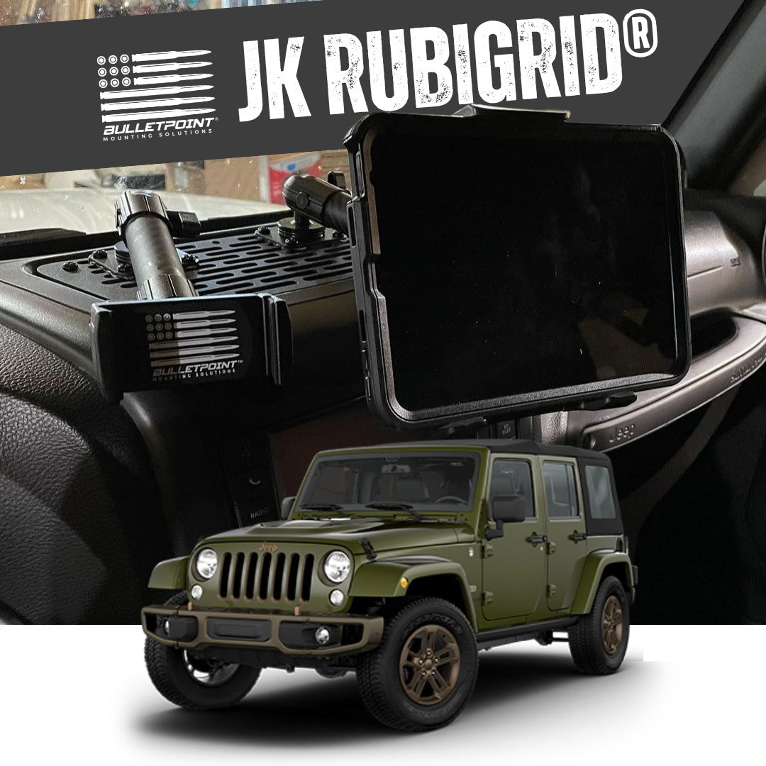 RubiGrid® Jeep Wrangler JK Platform Dash Mount 2011-2018 - Bulletpoint  Mounting Solutions