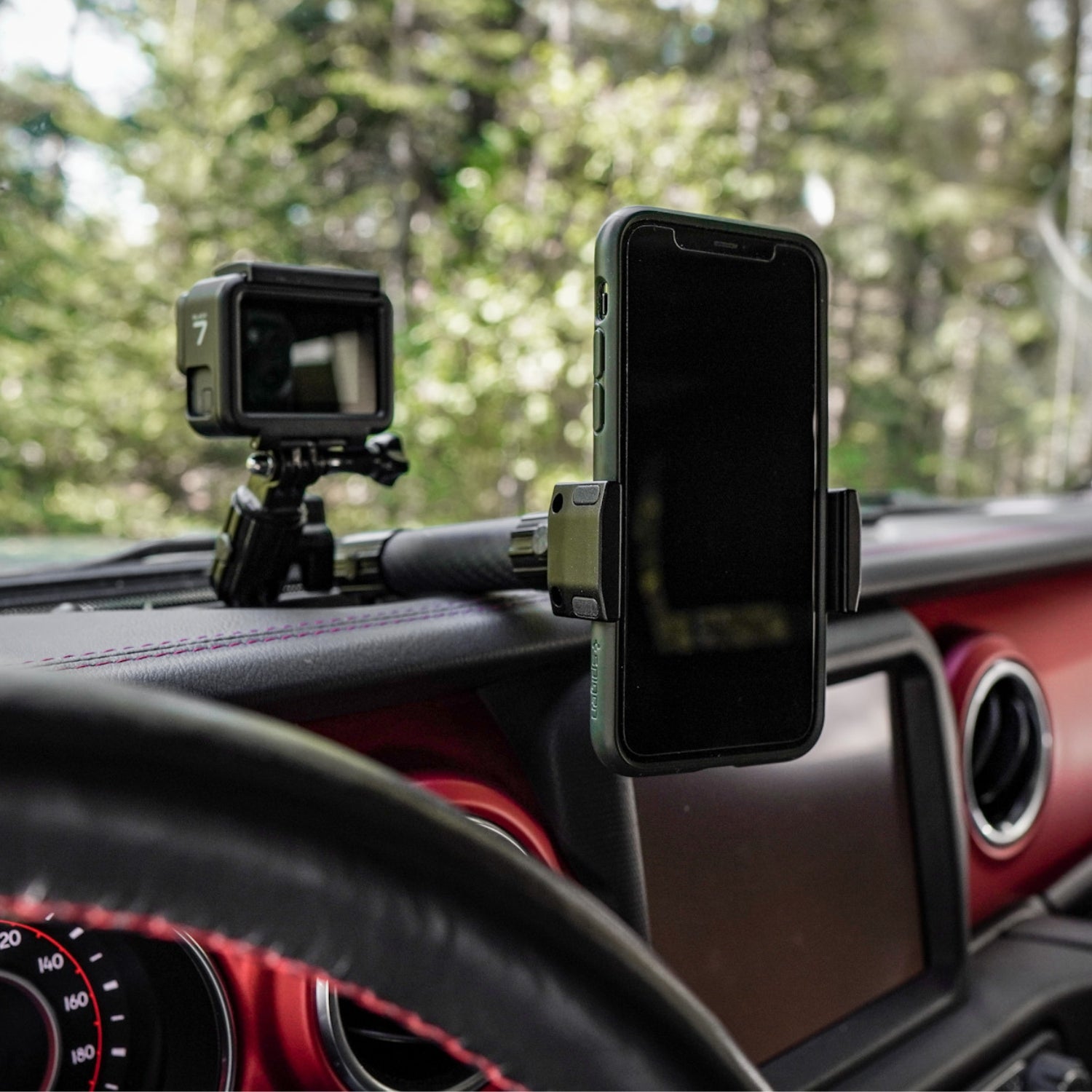 Bulletpoint Jeep Wrangler JL + Jeep Gladiator Phone Mount Metal Series -  Bulletpoint Mounting Solutions