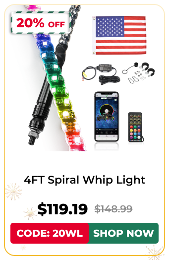 4FT Spiral Whip Light