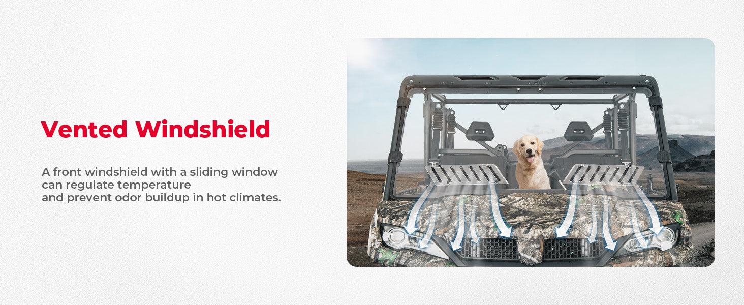 Vented windshield for UForce 1000