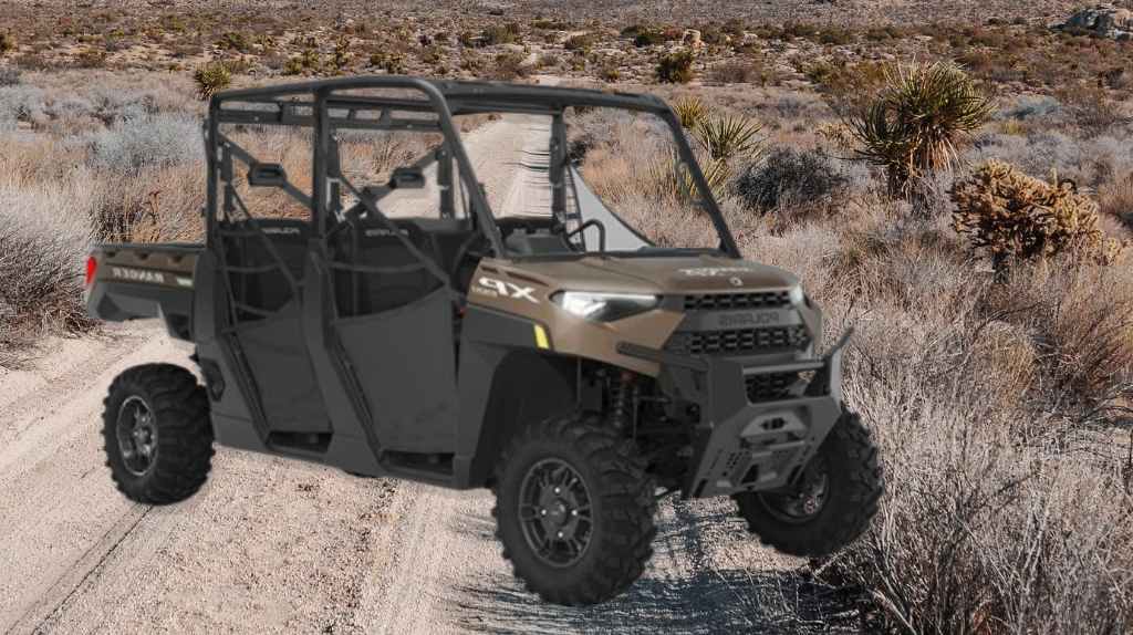 2023 Polaris Ranger Crew XP 1000 parked on the trail&nbsp;