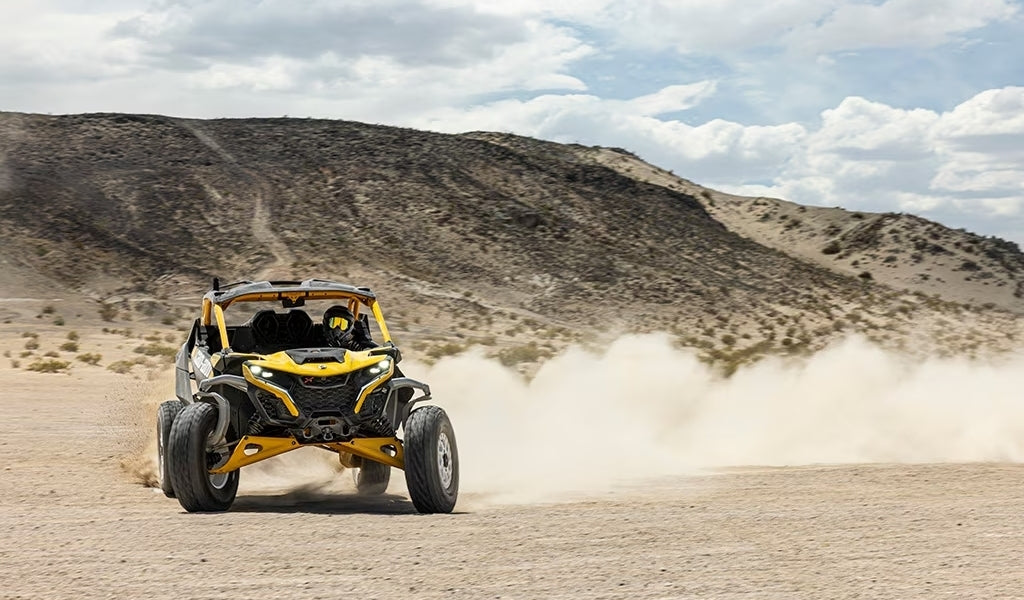 Soar to the highest speeds in the Can-Am Maverick R