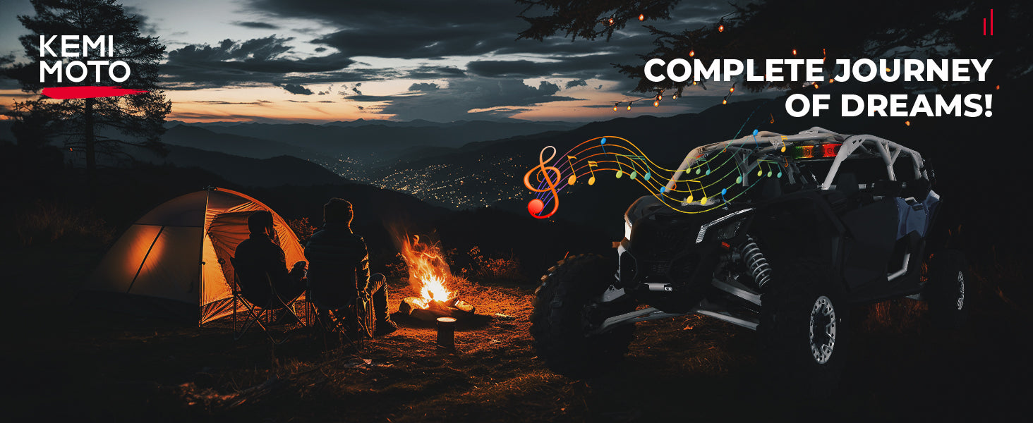 Kemimoto RGB UTV Soundbar- Amplify Your Ride