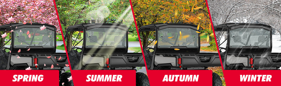 Rear Tinted Windshield Fit Can Am Defender HD 5/8/ 10/ MAX