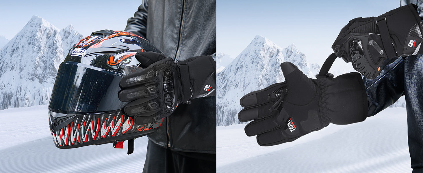 KEMIMOTO Winter Motorcycle Gloves