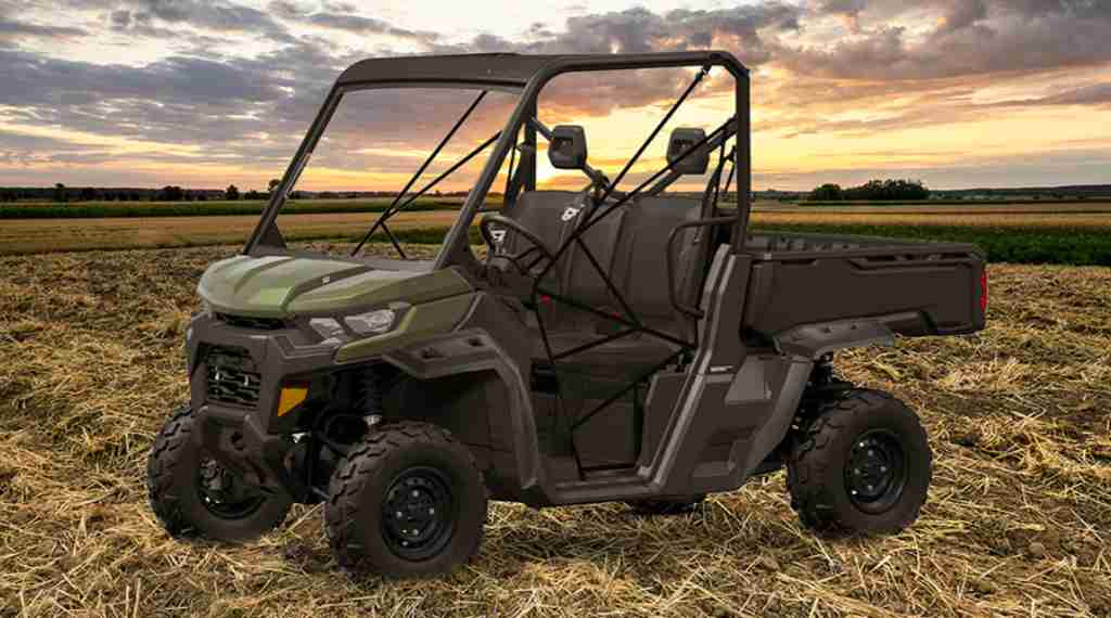 A Can-Am Defender on a farm-1