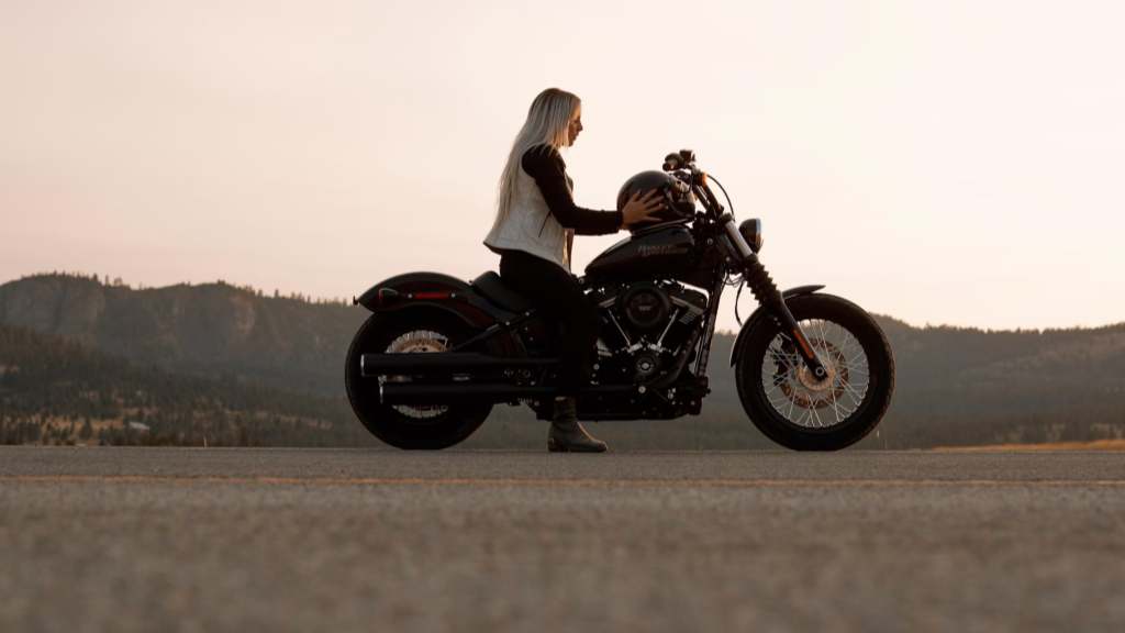 A Woman Riding Her Harley