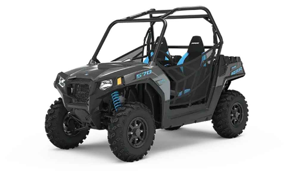 A blue Polaris RZR