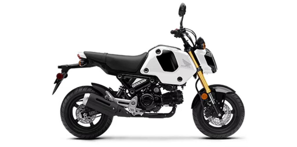 A white Honda Grom