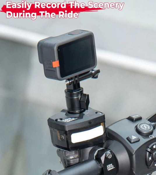 Attaching a GoPro on a motorcycle using a Kemimoto GoPro motorcycle metal handlebar mount