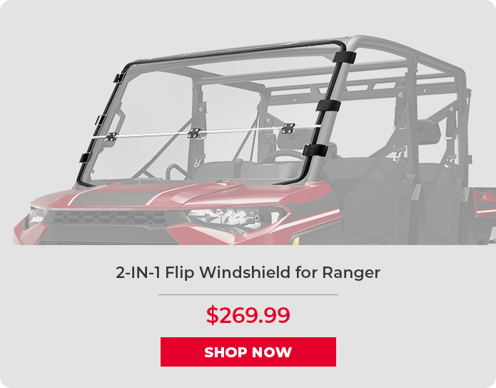 2-IN-1 Flip Windshield for Ranger