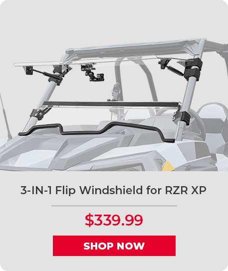 3-IN-1 Flip Windshield for RZR XP