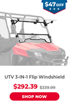 UTV 3-IN-1 Flip Windshield