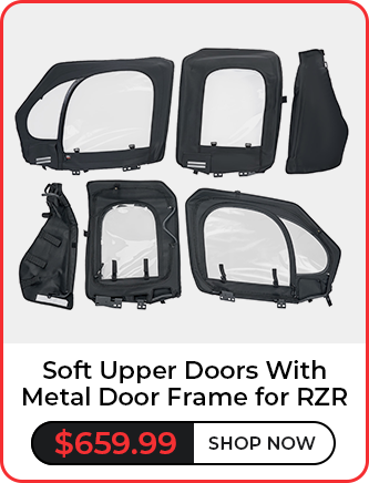 Soft Upper Doors With Metal Door Frame for RZR