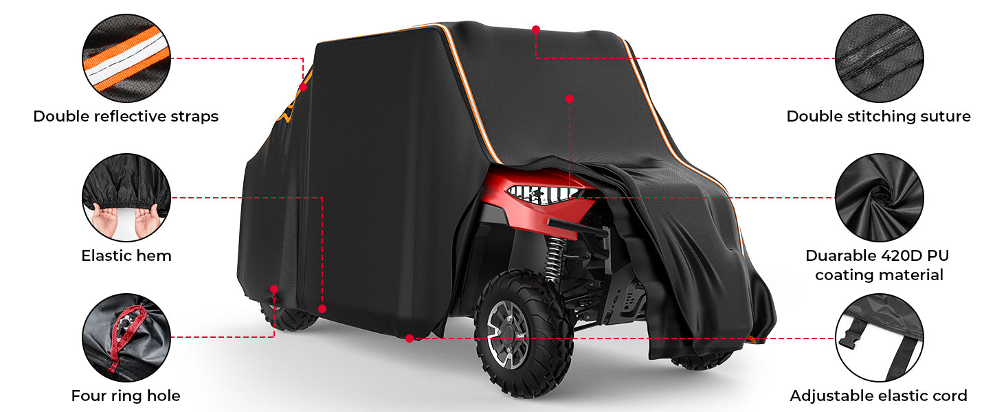 420D UTV Vehicle Storage Cover For Polaris RZR XP 4 1000 Ranger Crew XP 4  Seater