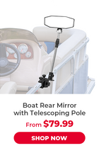 Boat Rear Mirror with Telescoping Pole