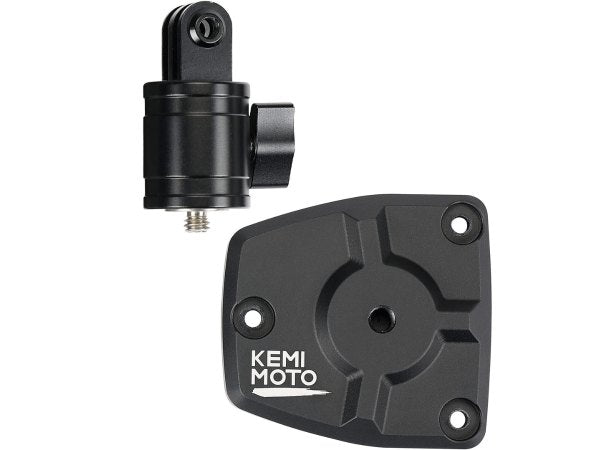 GoPro motorcycle handlebar mount from Kemimoto is only made up of 3 easy components