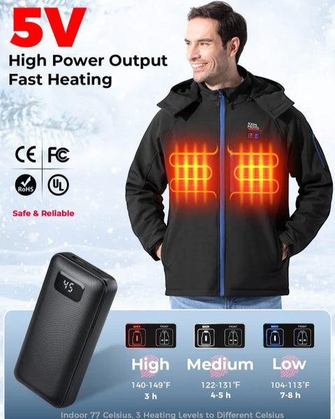 Kemimoto’s fast-heating heated jacket is safe for wearing