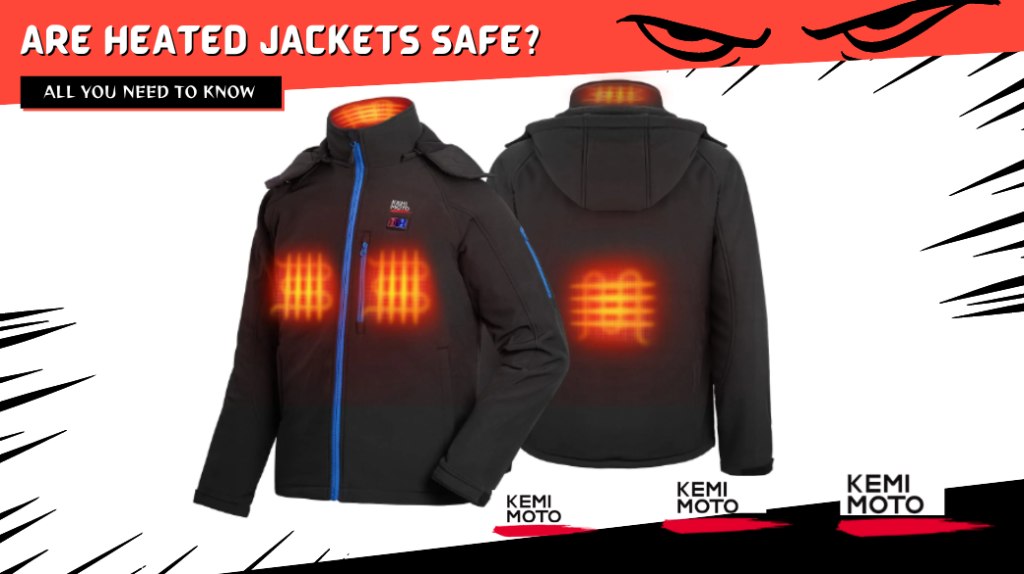 Kemimptp’s machine washable Heated jackets on the image and KEIMOTO Logo