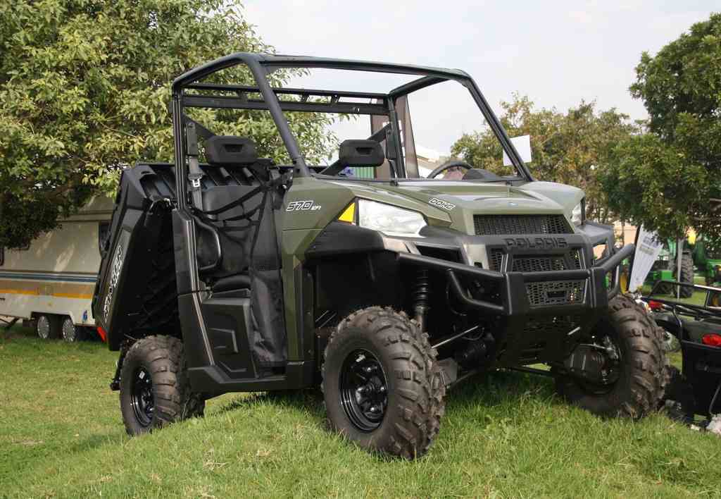 Polaris Ranger Parked on Grassy Hill