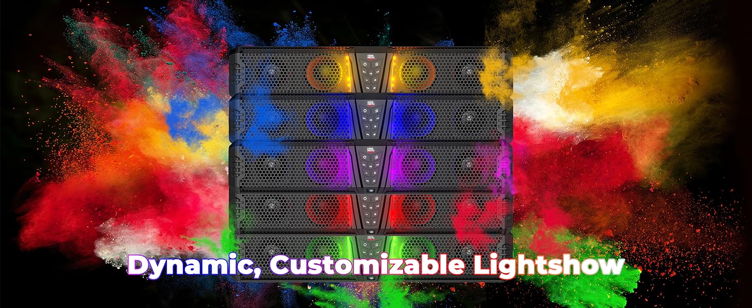 KEMIMOTO Midnight 60 26-inch UTV Sound bar Waterproof IP66 Music Sync Multicolor Lights