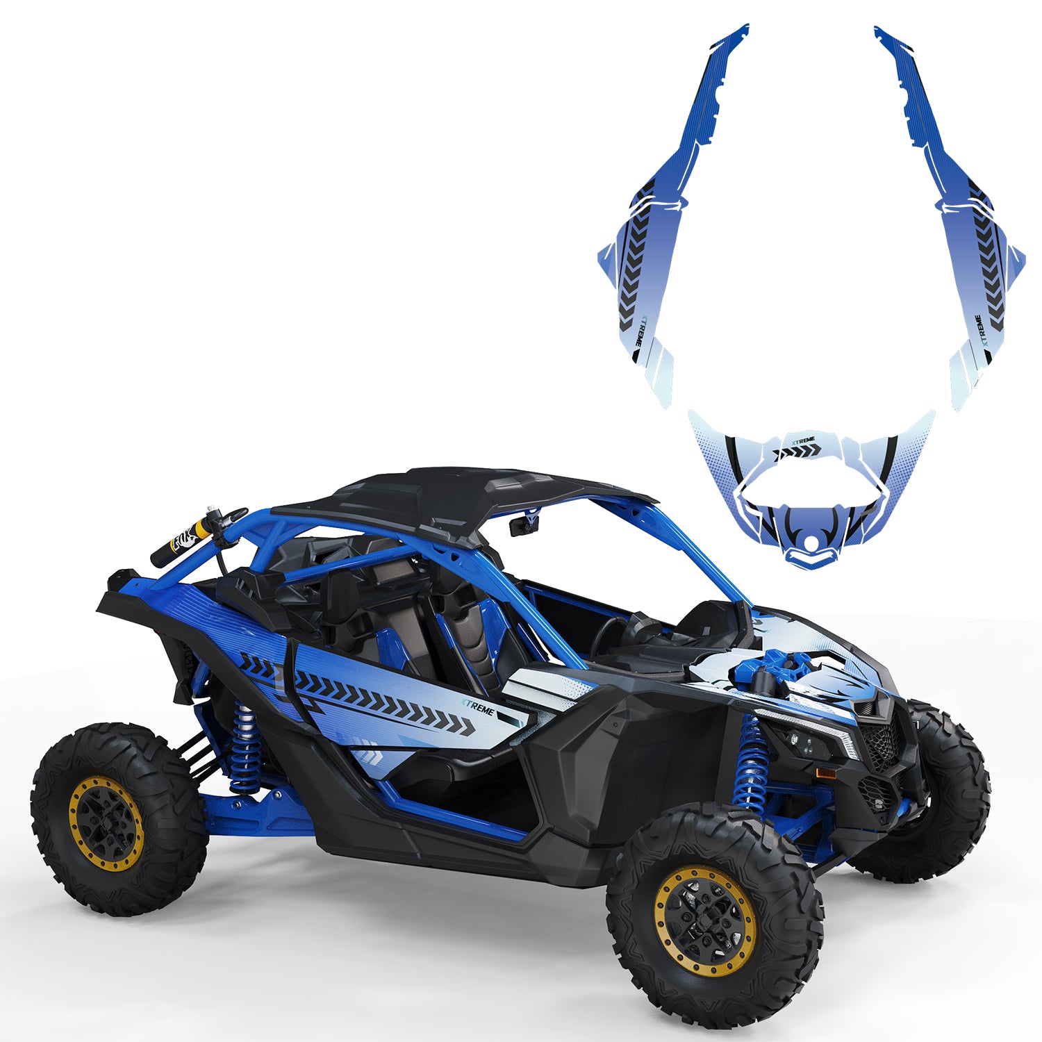 Graphic Decal For Can-Am Maverick X3 | Blue