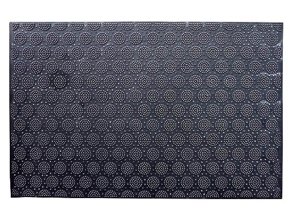 Lightweight Black Rubber Pin Mat with Round Designer Pattern - OnlyMat