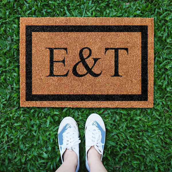Download Personalized Doormat with Large Initials | Custom Floor Mats — OnlyMat