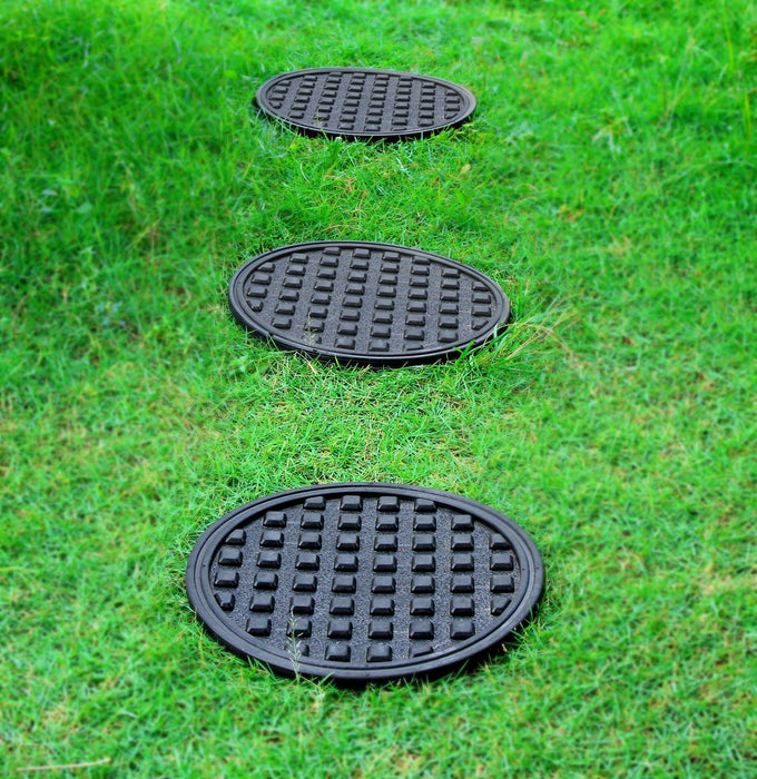 Heavy Duty Round Rubber Garden Tile Mat For Flower Pots Outdoor