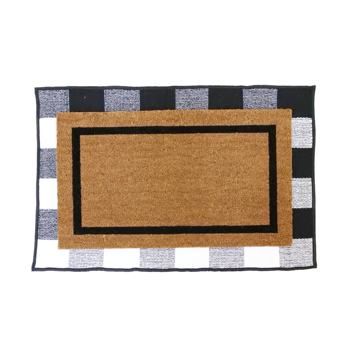 Door Mats Combo: Personalized Large Initials doormat with Underlay ...