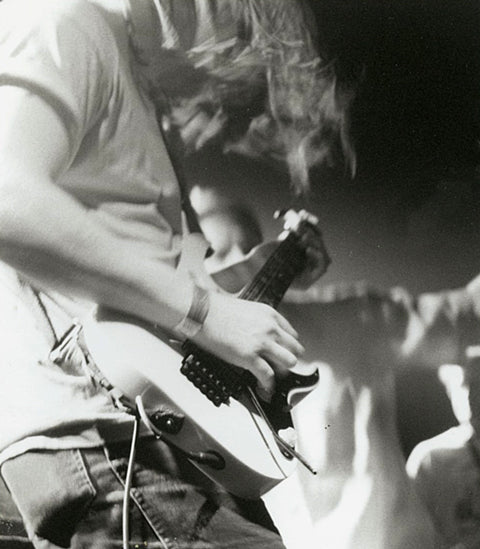 Barry Hollander, guitarist of My Little Island, live at the Galaxy club in St. Louis in 1997.