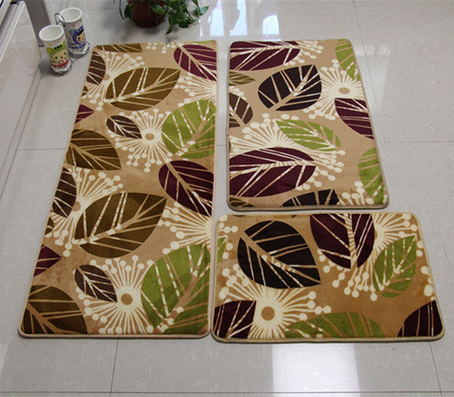 Trendy Designer Bath Rugs Mats 3 Pc Set