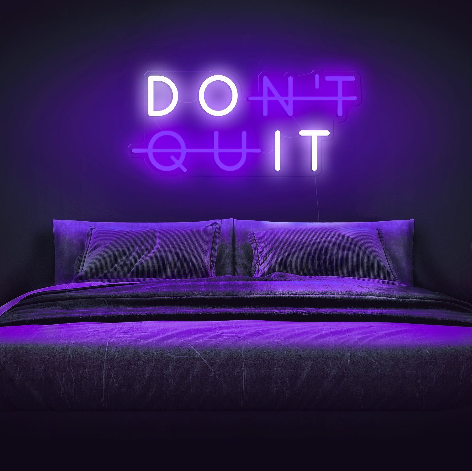 dont quit neon sign